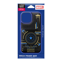 PGA iPhone 14用タフポケットケース MARVEL キャプテン・アメリカ PG-DPT22K22CTA