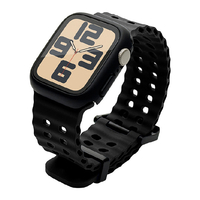 ラスタバナナ Apple Watch 4-10/SE1-2 38/40/41/42(10のみ)mm用シリコンバンド ブラック RBLAW4007BK