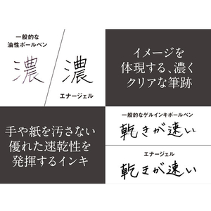 ぺんてる エナージェルフィログラフィ ブラック軸 黒インク F081410-BLN2005A-イメージ3