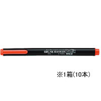 コクヨ 蛍光マーカープリフィクス シングル オレンジ10本 1箱(10本) F827021-PM-L102YR