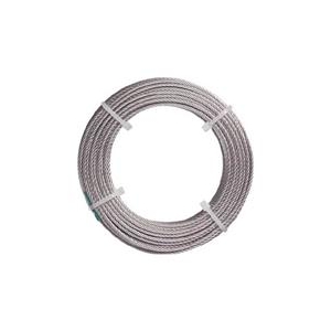 トラスコ中山 TRUSCO　ステンレスワイヤロープ　ナイロン被覆　Φ2．0（2．5）X5m CWC-2S5-イメージ1