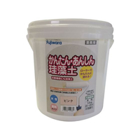 フジワラ化学 簡単安心珪藻土 10kg ポリ缶 ピンク FCF011A