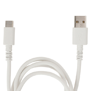 クオリティトラストジャパン USB Type-A to Type-Cシリコンケーブル 1m ホワイト QTC-0410WH-イメージ2