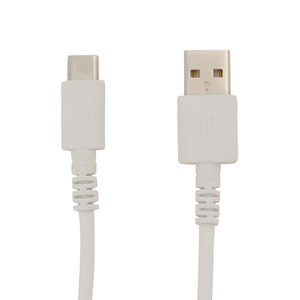 クオリティトラストジャパン USB Type-A to Type-Cシリコンケーブル 1m ホワイト QTC-0410WH-イメージ3