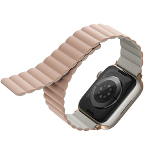 ＵＮＩＱ Apple Watch 42/44/45mm用REVERSIBLE MAGNETIC STRAP UNIQ REVIX BLUSH PINK/BEIGE UNIQ-45MM-REVPNKBEG-イメージ1