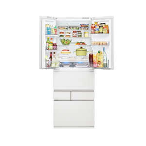 東芝 543L 6ドア冷蔵庫 VEGETA フロストホワイト GR-Y540XFS(TW)-イメージ2