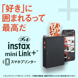 富士フイルム instax mini Link+ ブラック＆オレンジ INSMINILINKPLUSB-イメージ7
