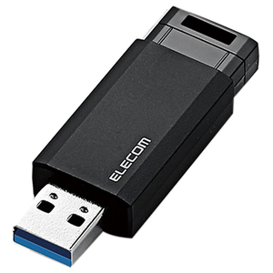 エレコム USB3.1(Gen1)対応ノック式USBメモリ(32GB) ブラック MF-PKU3032GBK エレコム USB3.1(Gen1)対応ノック式USBメモリ(32GB) ブラック MF-PKU3032GBK