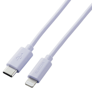 エレコム USB-C(TM) to Lightningケーブル(スタンダード)(1．0m) パープル U2C-APCL10PU-イメージ1