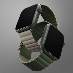ＵＮＩＱ Apple Watch 42/44/45mm用REVERSIBLE MAGNETIC STRAP UNIQ REVIX PINE GREEN/TAUPE UNIQ-45MM-REVGRNTPE-イメージ3