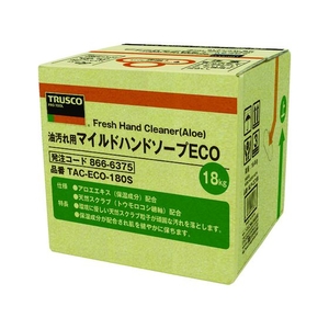 トラスコ中山 TRUSCO マイルドハンドソープ ECO 18L 詰替 バッグインボックス FC229HF-8666375-イメージ1