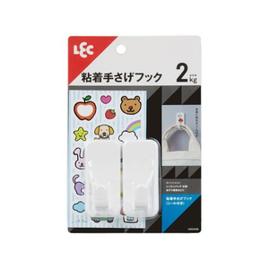 レック 粘着手さげフック (シール付き) 2個入 FC462TD-H00459-イメージ1