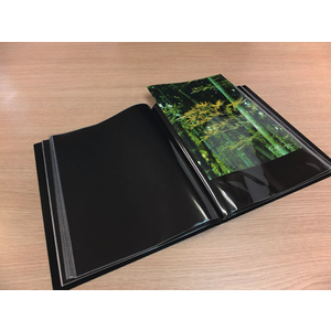 セキセイ クリヤーファイル高透明 A4 20ポケット ブラック F892937-KP-2512-60-イメージ3