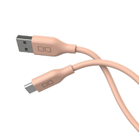 CIO シリコンケーブル USB-A to USB-C 1m ピンク CIO-SL30000-AC1-PK
