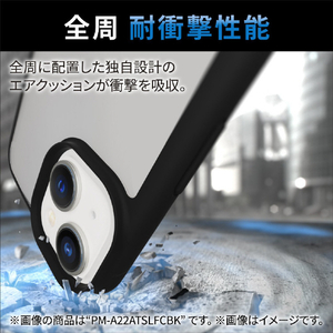 エレコム iPhone 14/13用TOUGH SLIM LITE フレームカラー シルキークリア ブラック PM-A22ATSLFCSBK-イメージ2