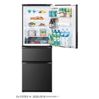 シャープ SJ-P37E5-H 374L 3ドア冷蔵庫 e angle select どっちもドア 