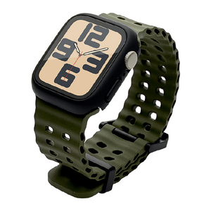 ラスタバナナ Apple Watch 4-10/SE1-2 38/40/41/42(10のみ)mm用シリコンバンド カーキ RBLAW4007KH-イメージ1