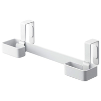 山崎実業 レジ袋&タオルハンガー プレート ホワイト ﾚｼﾞﾌﾞｸﾛﾀｵﾙﾊﾝｶﾞ-ﾌﾟﾚ-ﾄW