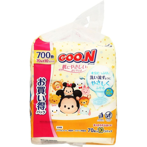 大王製紙 グ～ン 肌にやさしいおしりふき 70枚×10P FCF238N-イメージ3