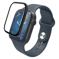 エレコム Apple Watch Series 9/8/7(45mm)用フルカバーガラスフィルム 高透明/極薄/治具付 ブラック AW-23AFLGS2R