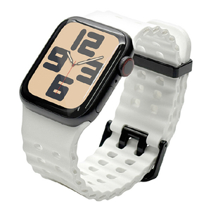 ラスタバナナ Apple Watch 4-10/SE1-2 38/40/41/42(10のみ)mm用シリコンバンド ホワイト RBLAW4007WH-イメージ1