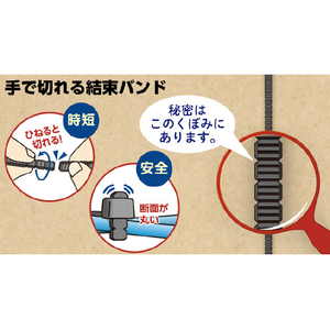 エルパ 手で切れる結束バンド 100mm ホワイト KBK-100020(WH)-イメージ8