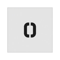 アイマーク ステンシル O 文字サイズ50×40mm FC500JB-8186067