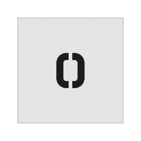 アイマーク ステンシル O 文字サイズ50×40mm FC500JB-8186067