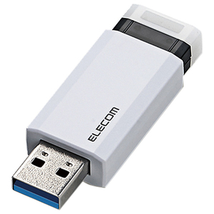 エレコム USB3.1(Gen1)対応ノック式USBメモリ(32GB) ホワイト MF-PKU3032GWH エレコム USB3.1(Gen1)対応ノック式USBメモリ(32GB) ホワイト MF-PKU3032GWH