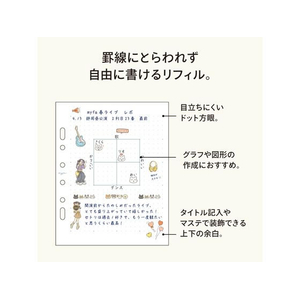 リヒトラブ myfa アレンジペーパーリフィル(ドット方眼) FCE148N-N3373-イメージ3