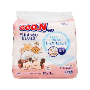 大王製紙 グ～ンプラス 汚れすっきりおしりふき 60枚×3P FCF239N-イメージ1
