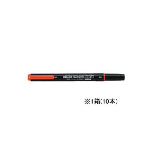 コクヨ 蛍光マーカープリフィクス ツイン オレンジ10本 1箱(10本) F827026-PM-L202YR-イメージ1