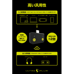 プリンストン ULTRA PLUS Type-C対応ゲーミングサウンドトランスミッター ブラック UP-ATC-イメージ9