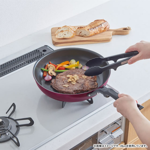 サーモス THERMOS 深型フライパン 26cm IH ガス火対応 レッド FCJ925N-KFM-026 R-イメージ2