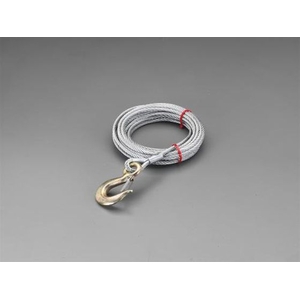 エスコ ワイヤー フック付 6.35mm×7.5m FCX2435-EA840DB-7.5-イメージ1