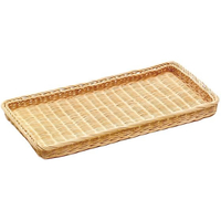 萬洋 籐製 角皿 細 16-723 430×220×H25 FC986LN-5360800