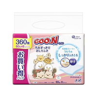 大王製紙 グ～ンプラス 汚れすっきりおしりふき 60枚×6P FCF240N