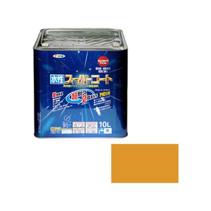 アサヒペン 水性スーパーコート 10L シトラスイエロー FC535NV-イメージ1