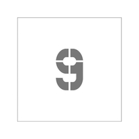 アイマーク ステンシル マグネット 9 文字サイズ50×40mm FC039JB-8364178
