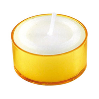 カメヤマ カラークリアカップティーライト 24個入 S8351 Yイエロー FC117LP-5431800