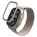 エレコム Apple Watch Ultra 2/Ultra(49mm)用ガラスフィルム アルミフレーム/高透明/治具付 シルバー AW-23CFLGFALSV
