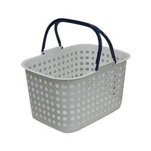 平和工業 ドットバスケット浅型 ホワイト ﾄﾞﾂﾄﾊﾞｽｹﾂﾄｱｻWH-イメージ1