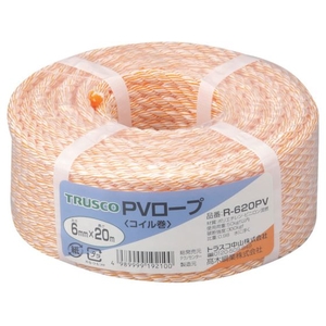 トラスコ中山 PVロープ 3つ打 線径6mm×長さ20m FC096FY-5112885-イメージ1