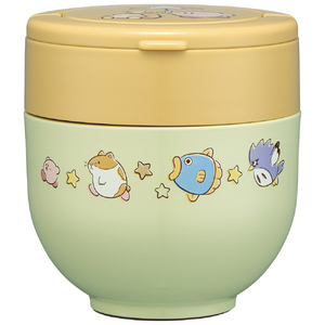 スケーター 折りたたみハンドル付き保温 保冷 丼 ジャー カービィ フレンズ LDNO6AGｶ-ﾋﾞｲﾌﾚﾝｽﾞ-イメージ1