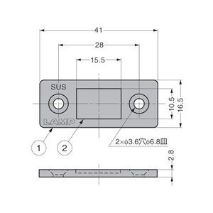 スガツネ工業 MC-159-SUSステンレス鋼製極薄型マグネットキャッチ FC753FM-4973704-イメージ2