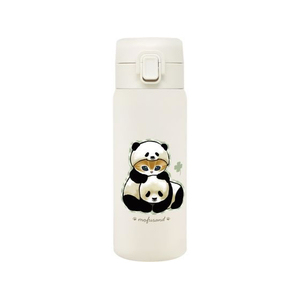 東亜金属 モフサンド ステンレスワンプッシュボトル 350mL パンダにゃん FCD337T-53-2191-イメージ1