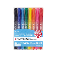 寺西化学工業 アクアテックスリム 細・極細書き両用 8色セット F839041-MAQ70C-8