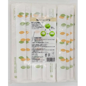 大和物産 紙完封植林材元禄箸 楊枝無 100膳×40袋 FCE641A-20034-イメージ2