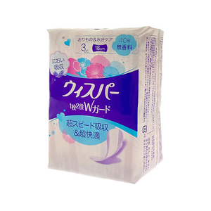 Ｐ＆Ｇ ウィスパー 1枚2役Wガード 3cc 無香料 40枚 FCJ069L-イメージ1