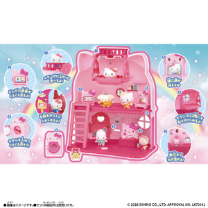 バンダイ ぷちとも Sanrio characters おおきなハローキティのおうち 家具もドールもいっぱい!DXセット ｻﾝﾘｵﾌﾟﾁﾄﾓﾊﾛ-ｷﾃｲﾉｵｳﾁDXｾﾂﾄ-イメージ2